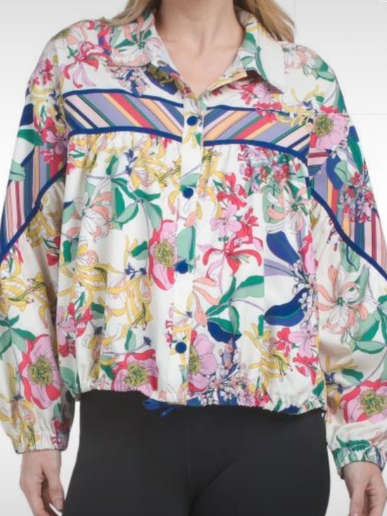 Johnny Was Tops - Johnny Was Floral Multicolor Button-Up Blouse